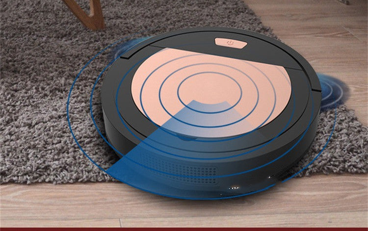 Robot vacuum cleaner, 3 in 1 Intelligent Floor Sweeper with Longer Brushes, Low Noise USB Recharge, Vacuum and Mop for Pet Hair, Floors.