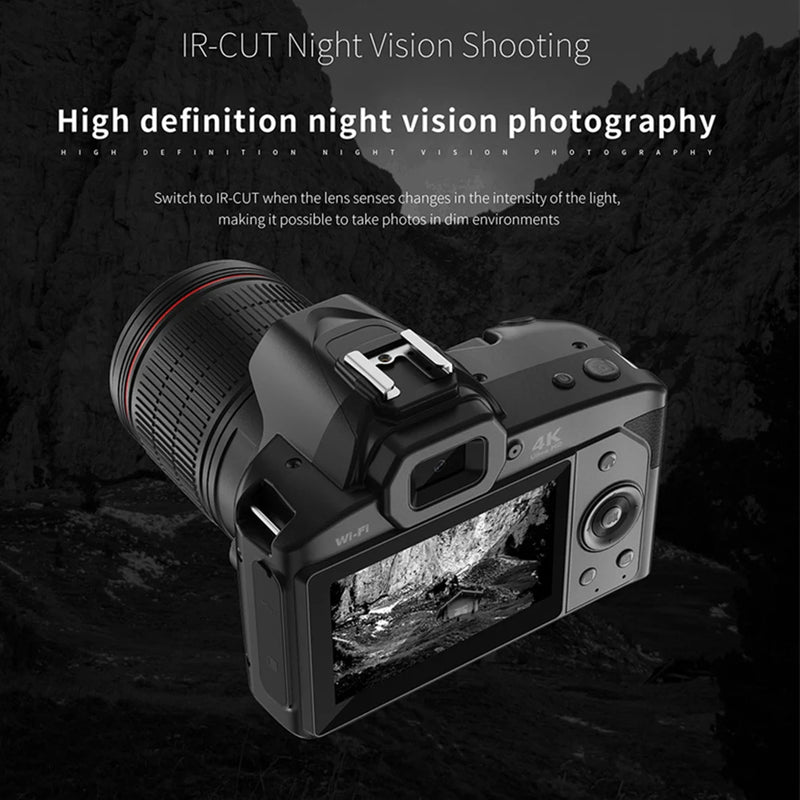 Digital Camera D5 Digital Camera with 16X Digital Zoom Professional 4K Camera for Infrared Night Vision for Women and Men