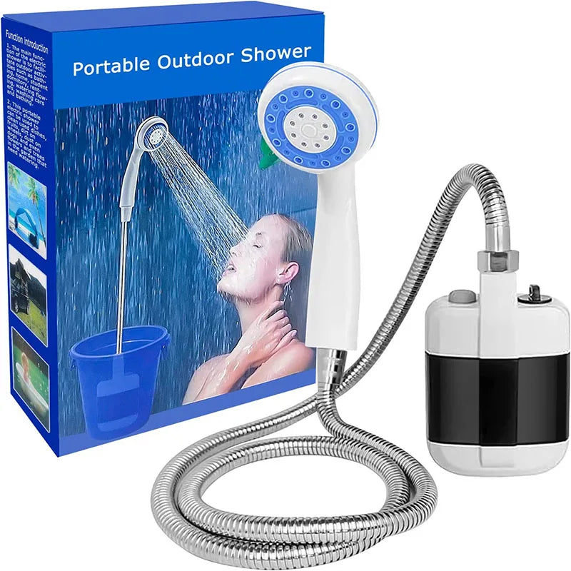 Portable Outdoor Shower Outdoor Camping Rechargeable Shower Pump IPX7 Waterproof & USB Rechargeable Handheld For Hiking Travel