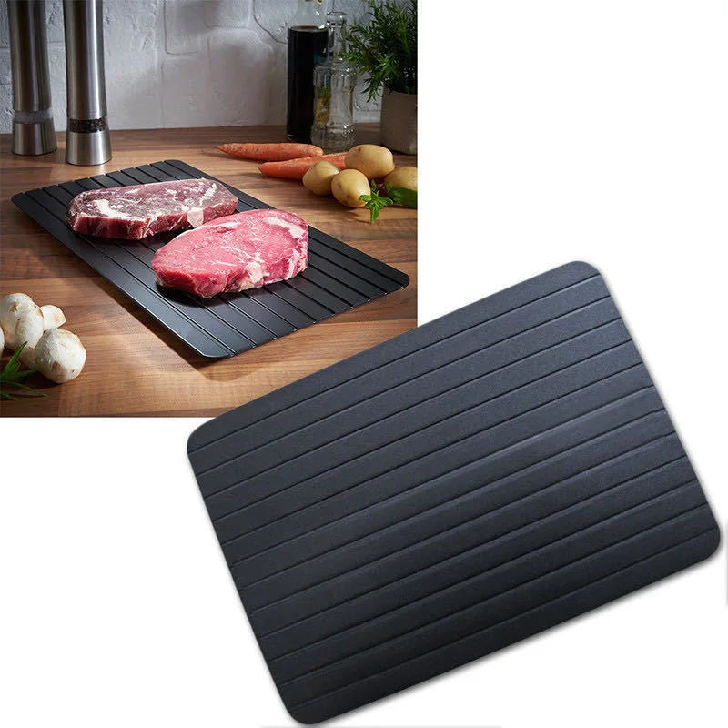 1pcs Aluminum Alloy Rapid Defrosting Tray Quick Thawing Cold Steak Fish Fruit Meat Food Defrosting Board Household Kitchen Tools